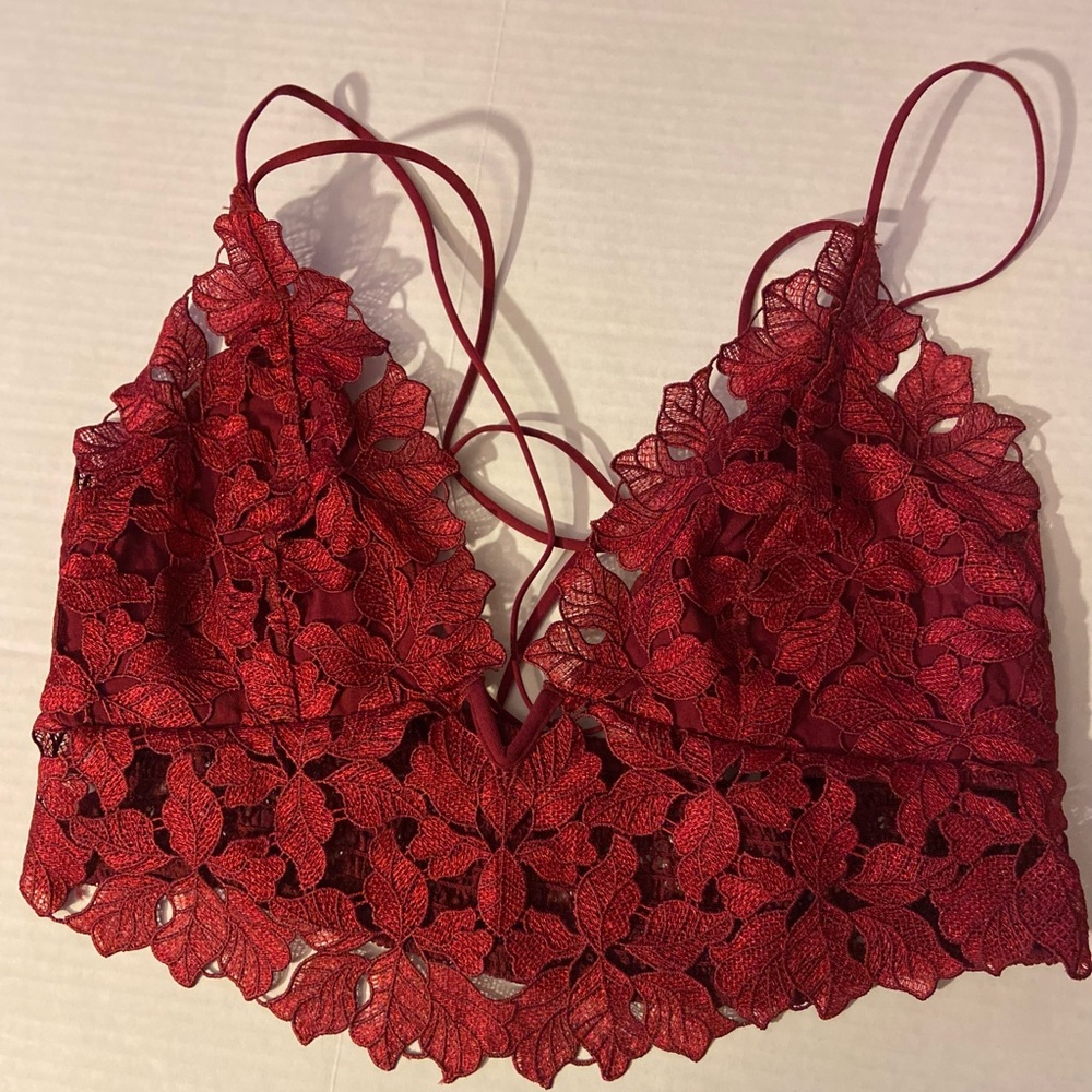 Free People Pink Combo Lace Bra